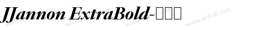 JJannon ExtraBold字体转换